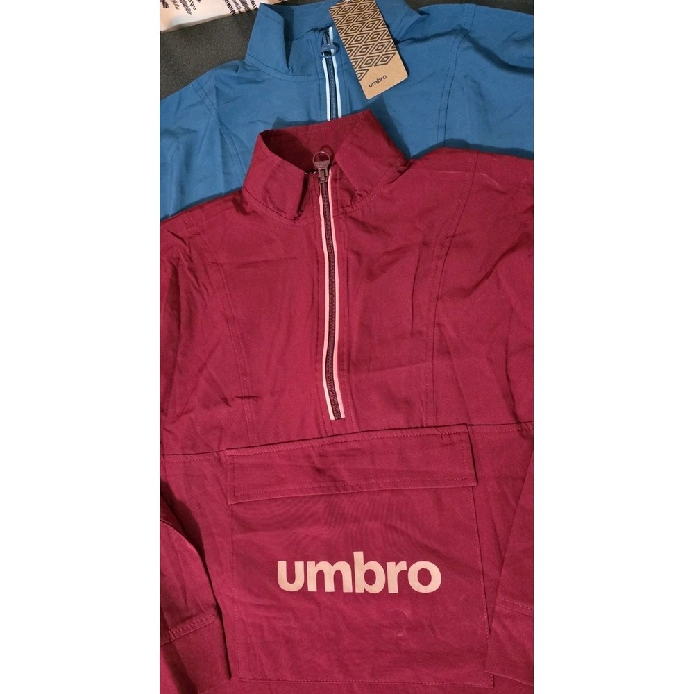 2 NWT Umbro Girls Pullover Halfzip Jacket Windbreaker Warm Up Sport Soccer 10/12